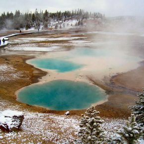 Geothermal activity in New Zealand.