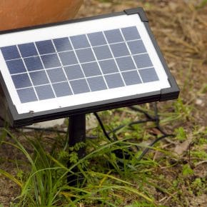 A portable solar panel providing a source of power.