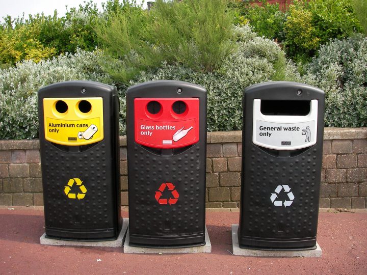 Recycling bins. Clean Energy Ideas