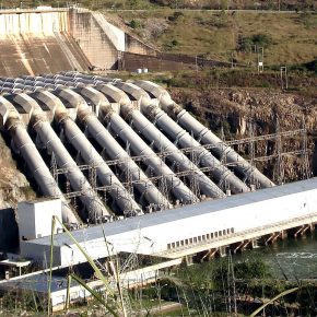 A dam producing clean and affordable hydroelectric power.