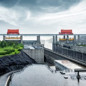 A hydroelectric dam in China.