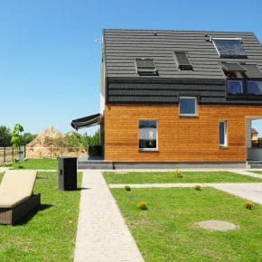 A homes designed with passive solar energy in mind.
